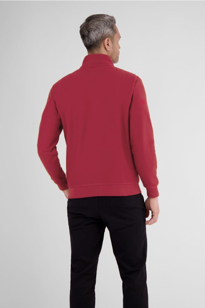 GESTRUCTUREERD SWEAT JACK 2484532 362 DEEP GARNET