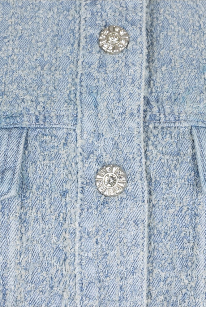 JACKET JEANS DAMAGED SP25.12000 Light Blue