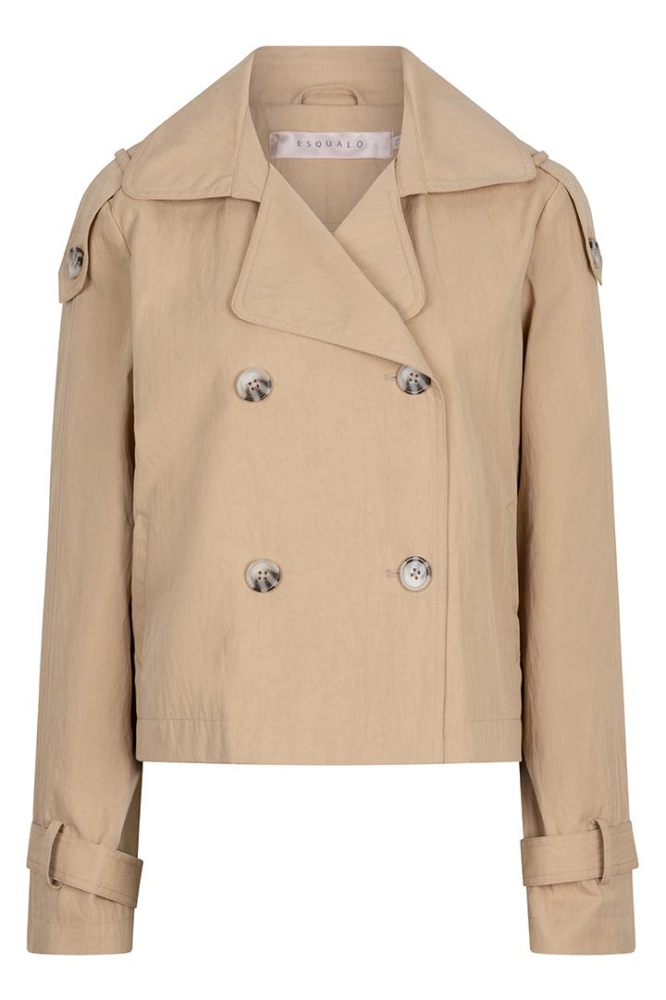 COAT SHORT TRENCHCOAT SP25 37002 183 dark sand