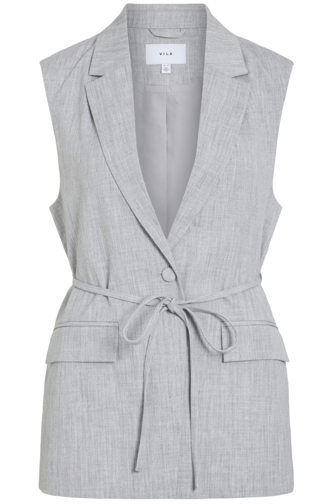 VISALA S/L TAILORED WAISTCOAT/R/BFS 14104265 Light Grey Melange