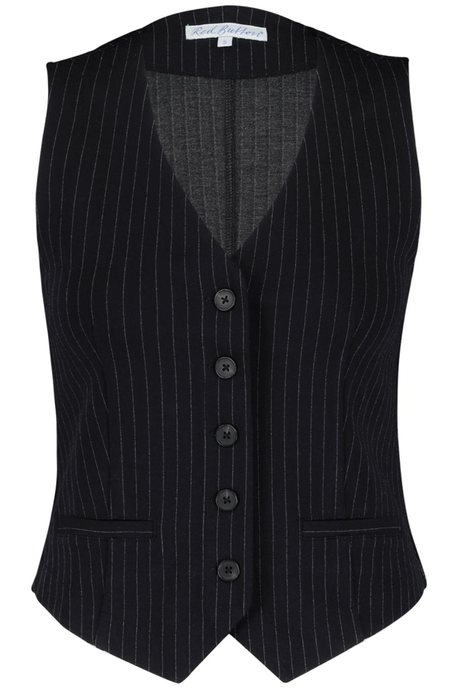 WAISTCOAT PUNTA PINSTRIPE SRB4284 BLACK