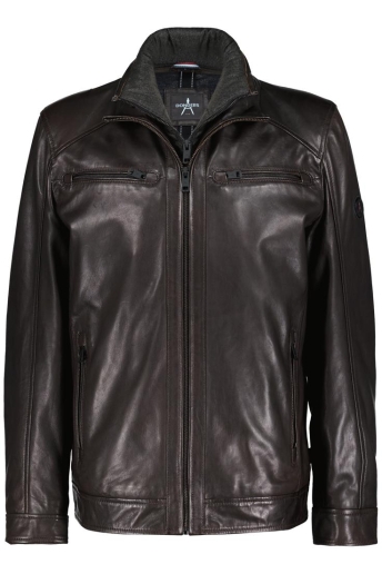 Donders Jas LEATHER JACKET 52514 599 Dark Brown