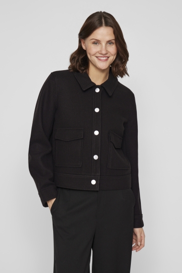 Vila Jas VIJUMPY L/S SHORT JACKET - NOOS 14100222 BLACK BEAUTY