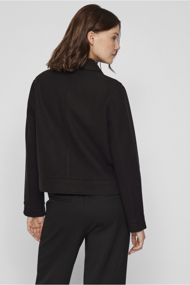 VIJUMPY L/S SHORT JACKET - NOOS 14100222 BLACK BEAUTY