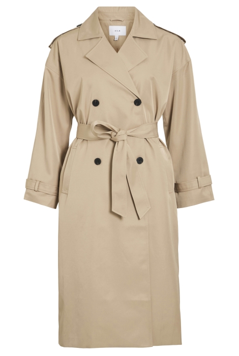 Vila viaddison l/s long trenchcoat - no