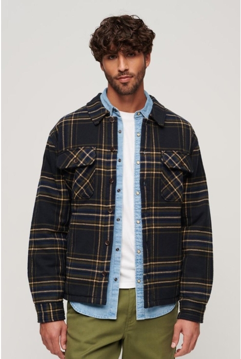 Superdry surplus check quilt overshirt