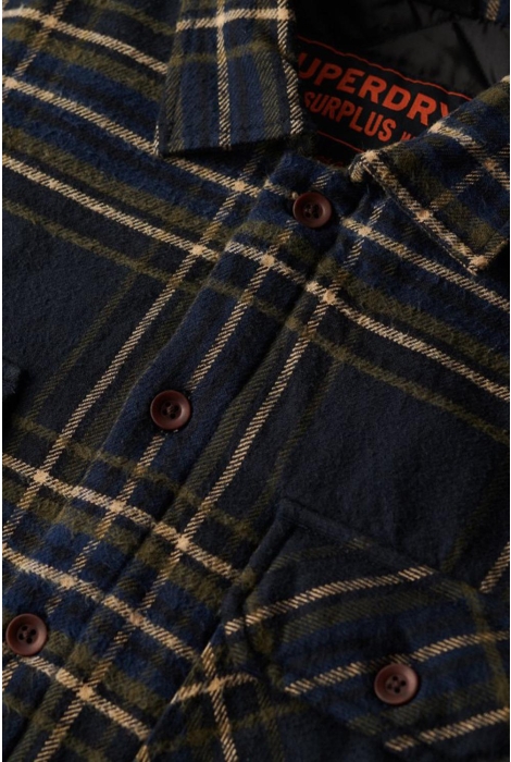 Superdry surplus check quilt overshirt