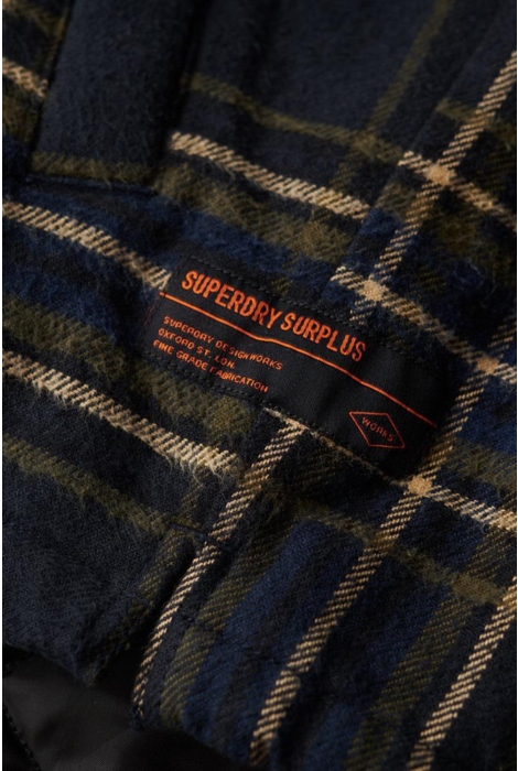 Superdry surplus check quilt overshirt