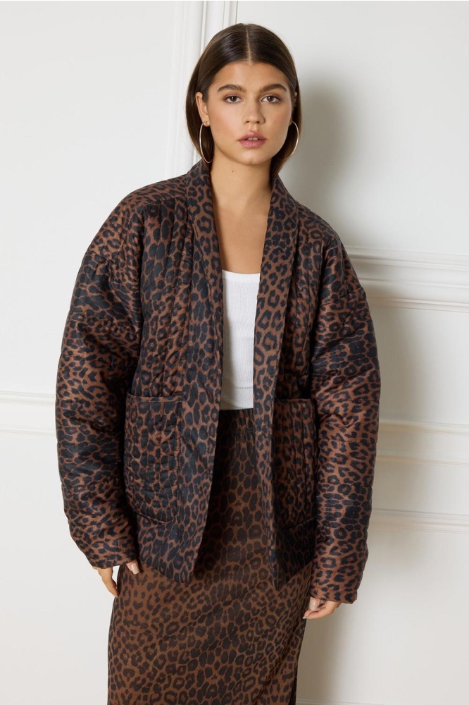 PADDED LEOPARD JACKET RIVIERA R2409477643 850 LEOPARD