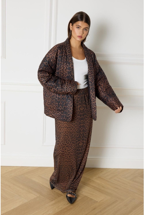 Refined Department padded leopard jacket riviera