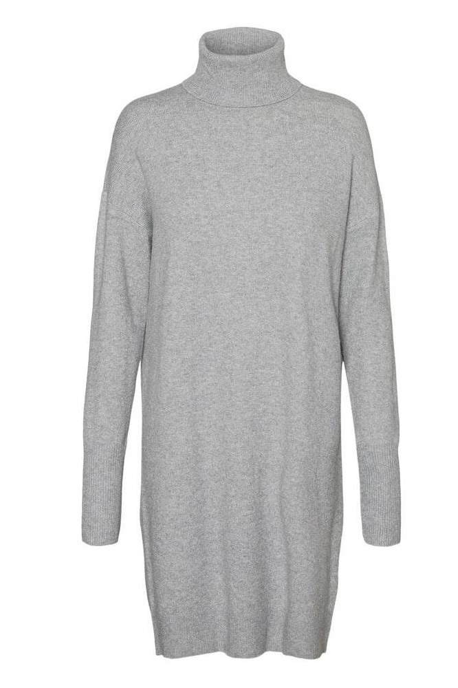 VMBRILLIANT LS ROLLNECK DRESS NOOS 10199744 Light Grey Melange