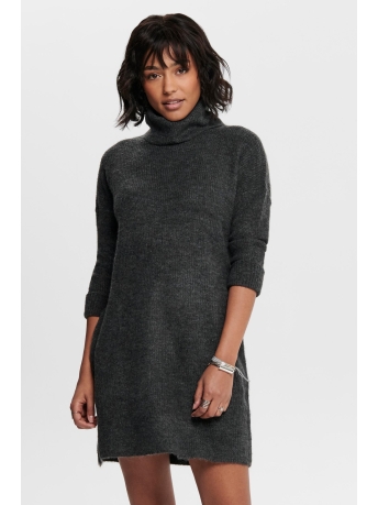 Only Jurk ONLJANA L/S COWLNCK DRESS WOOL KNT 15140166 Dark Grey