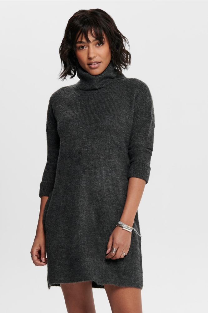 ONLJANA L/S COWLNCK DRESS WOOL KNT 15140166 Dark Grey