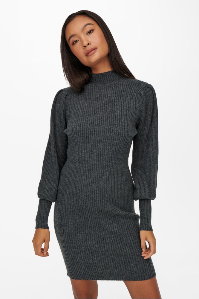 ONLKATIA L/S DRESS CC KNT 15232502 Dark Grey Melange