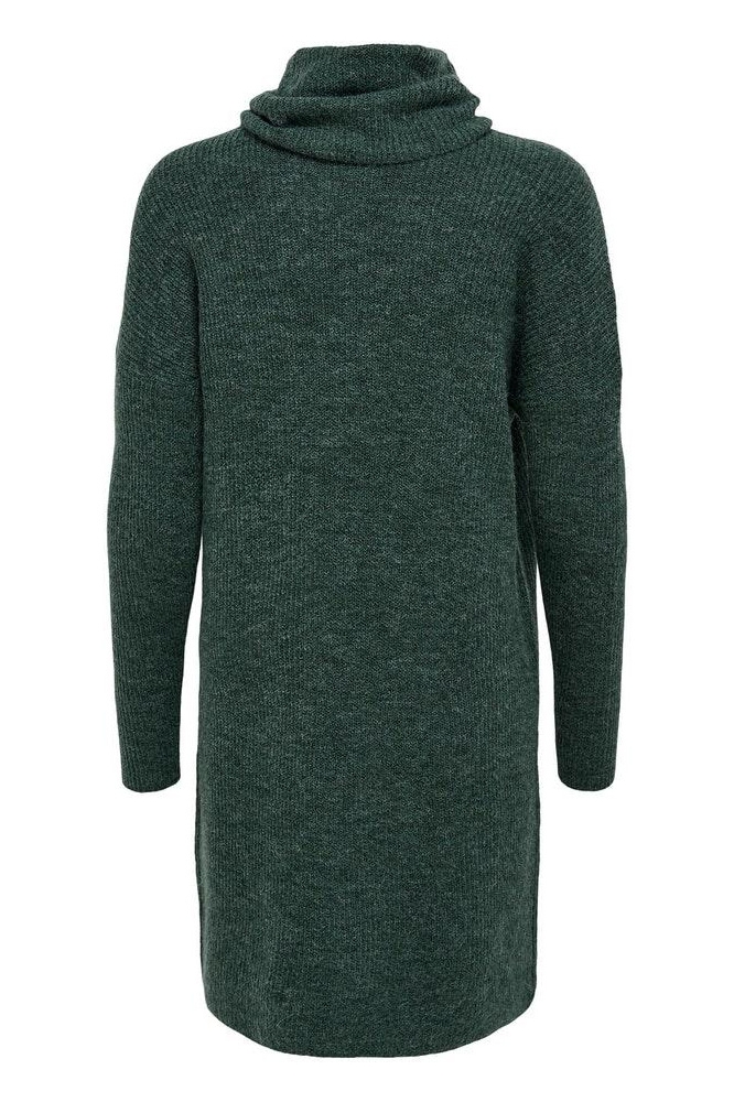 ONLJANA L/S COWLNCK DRESS WOOL KNT 15140166 MALLARD GREEN/MELANGE