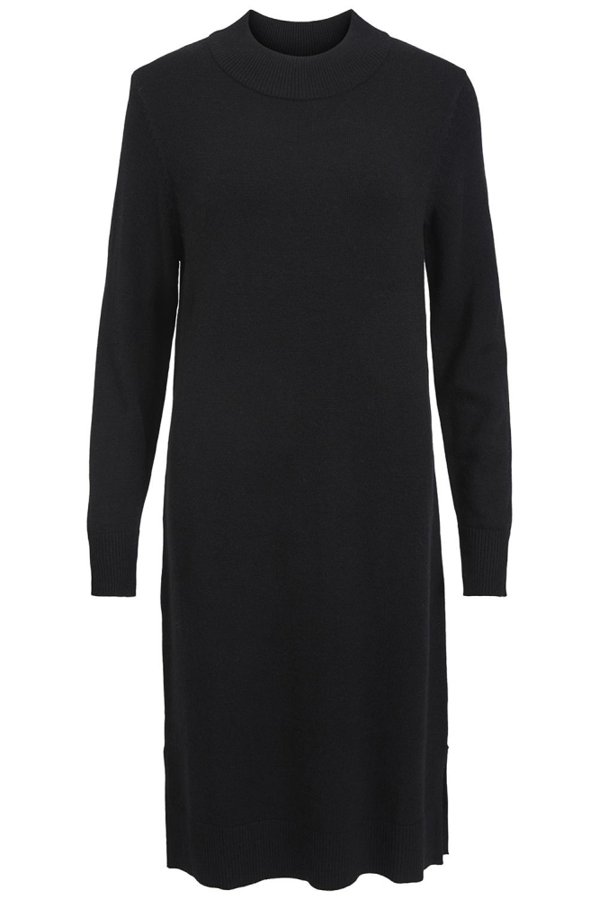 VIRIL CREW NECK L/S MIDI DRESS - NO 14061427 BLACK