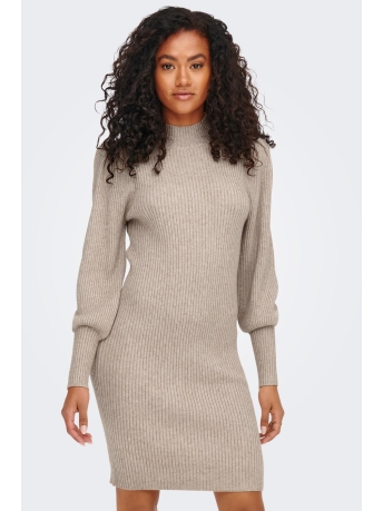 Only Jurk ONLKATIA L/S DRESS KNT NOOS 15232502 MOCHA MERINGUE