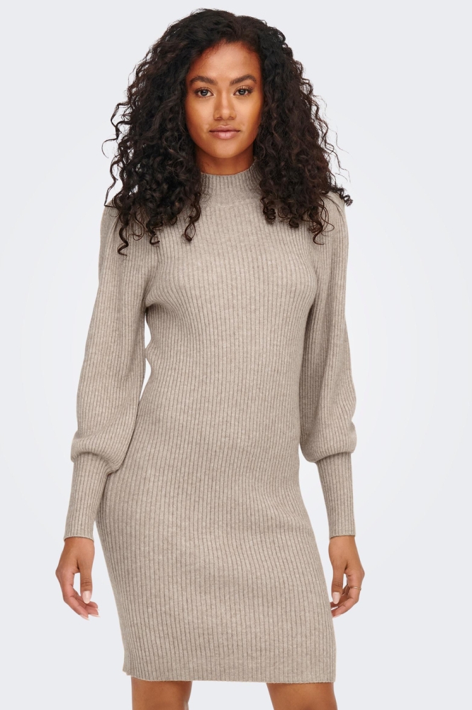 ONLKATIA L/S DRESS KNT NOOS 15232502 MOCHA MERINGUE