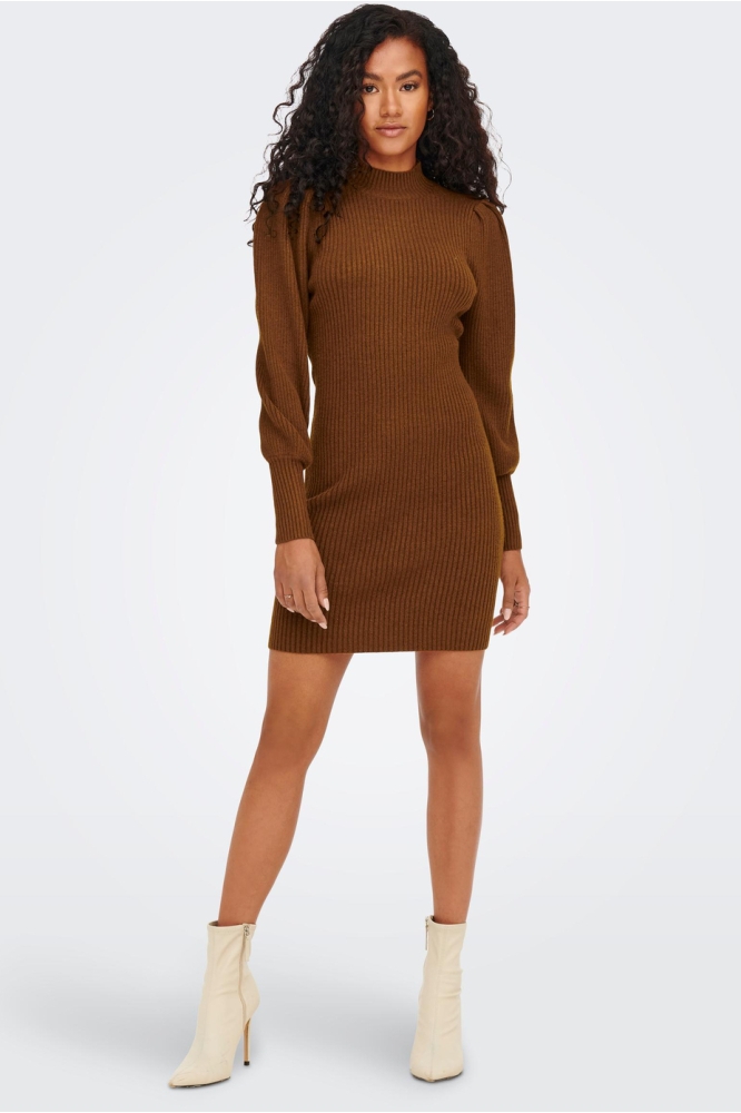 ONLKATIA L/S DRESS KNT NOOS 15232502 Argan Oil/W MELANGE