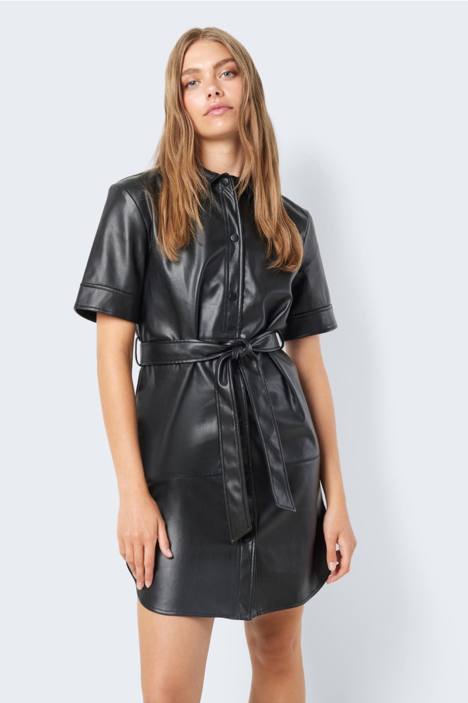 NMANDY PU 2/4 SHIRTDRESS NOOS 27026068 BLACK