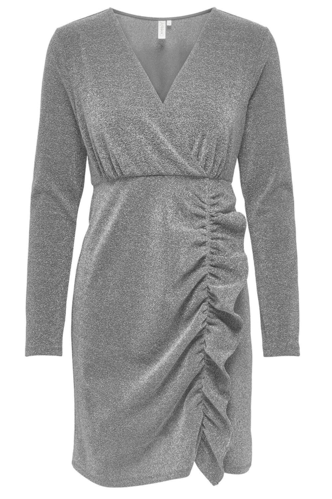 ONLAURORA LS DRESS WVN 15305752 Silver