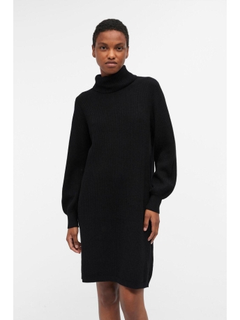 Object Jurk OBJMALENA L/S ROLLNECK DRESS NOOS 23039235 BLACK