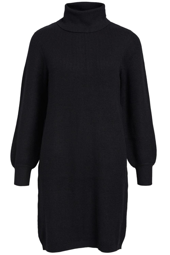 OBJMALENA L/S ROLLNECK DRESS NOOS 23039235 BLACK