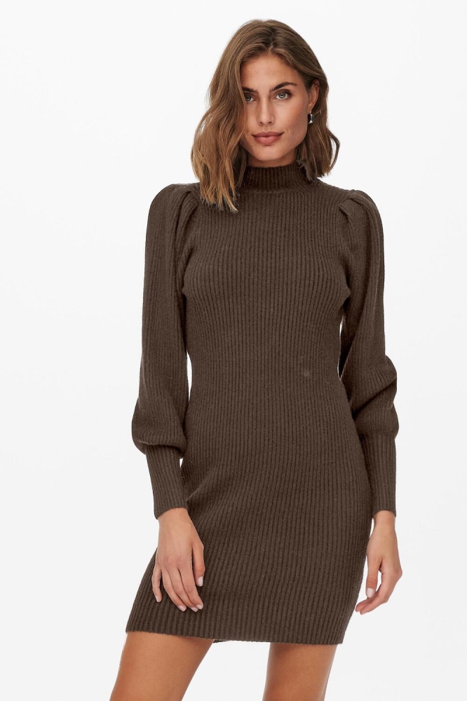 ONLKATIA L/S DRESS KNT NOOS 15232502 CHESTNUT