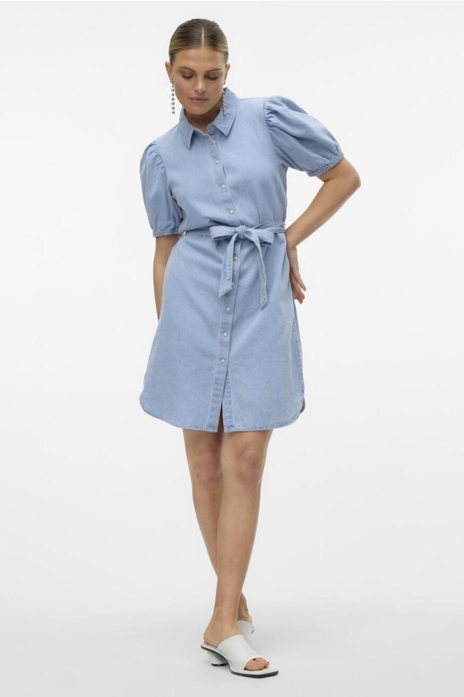 VMABIGAIL SHORT DENIM DRESS YO336 10307790 LIGHT BLUE DENIM