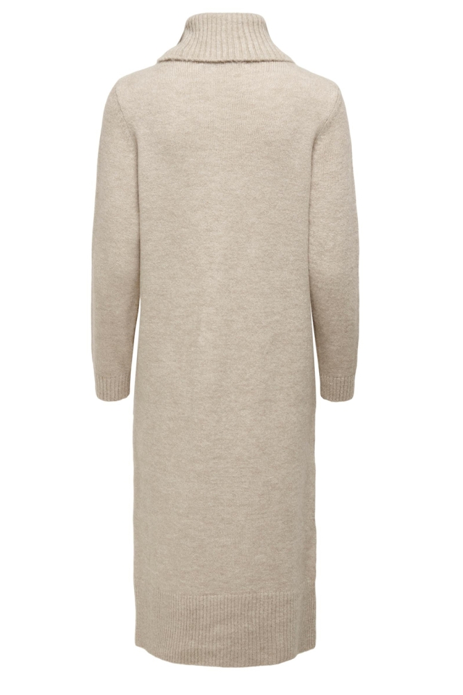 ONLBRANDIE L/S ROLL NECK DRESS KNT 15214595 PUMICE STONE