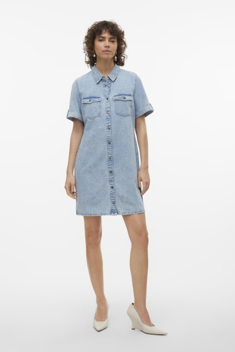 Vero Moda vmjennie ss short denim dress ga no