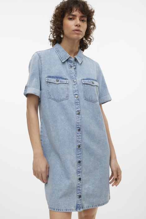 Vero Moda vmjennie ss short denim dress ga no