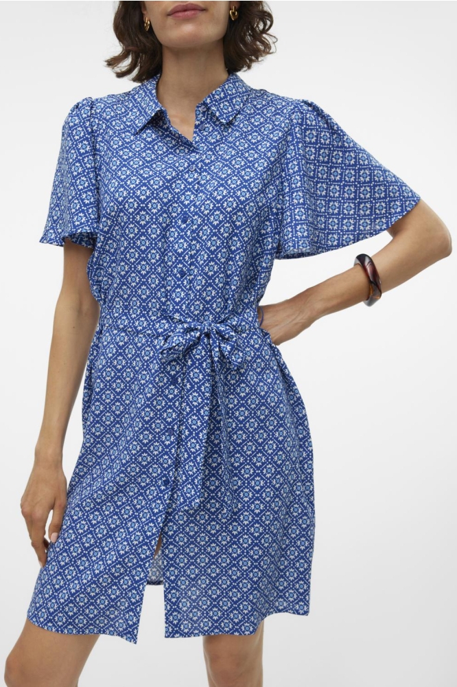 VMSHIVE S/S SHORT SHIRT DRESS WVN E 10317612 Sodalite Blue/DUSK BLUE