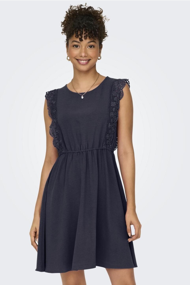 ONLMETTE LIFE SL LACE DRESS WVN 15296382 NIGHT SKY