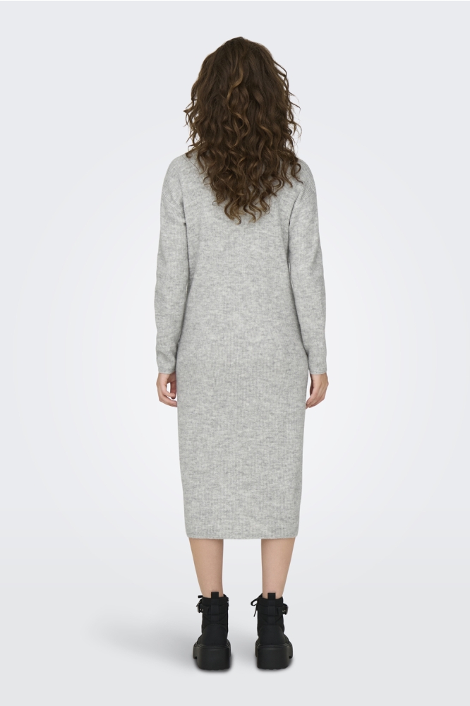 JDYLUMI LIFE L/S HIGH NECK DRESS KN 15328362 Light Grey Melange