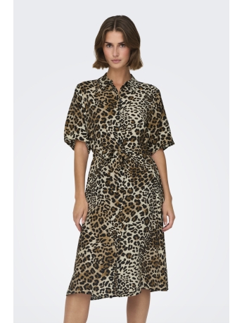 Jacqueline de Yong Jurk JDYBARBARA 2/4 MIDI SHIRT DRESS WVN 15323341 Seedpearl/LEO