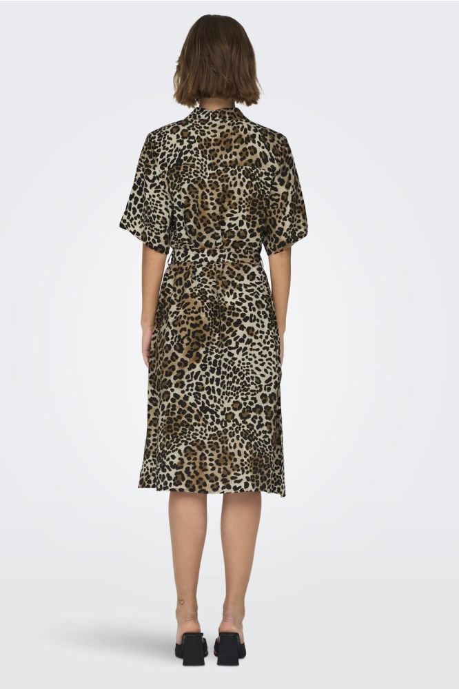 JDYBARBARA 2/4 MIDI SHIRT DRESS WVN 15323341 Seedpearl/LEO