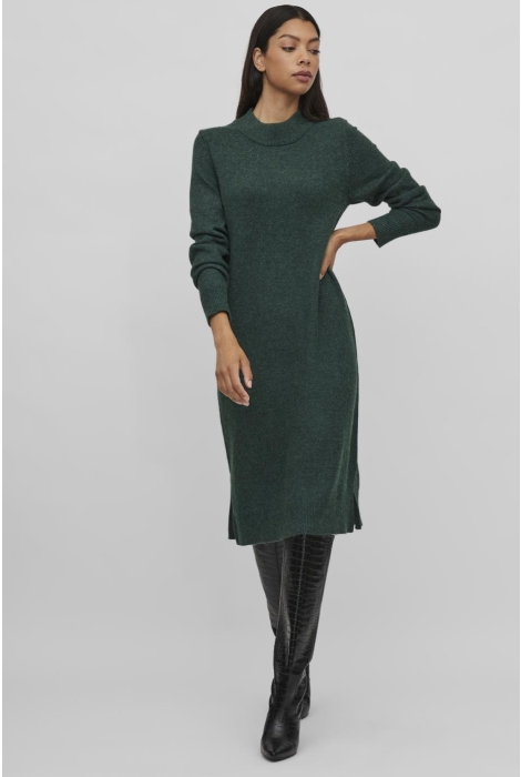 Vila viril crew neck l/s midi dress - no