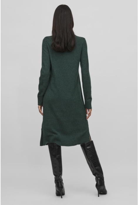 Vila viril crew neck l/s midi dress - no