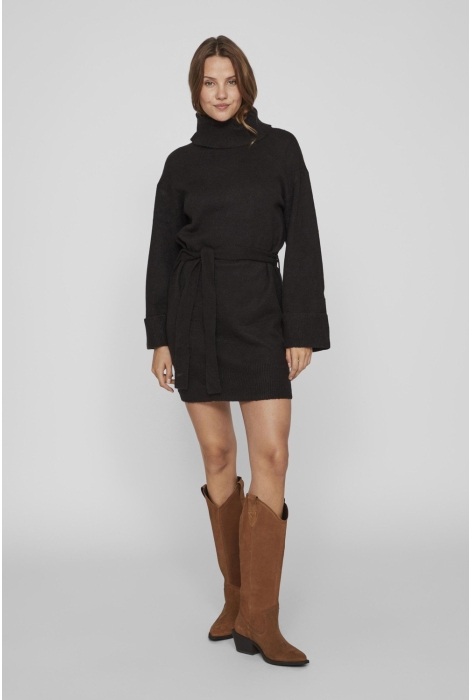 Vila virolfie l/s tie belt knit dress -