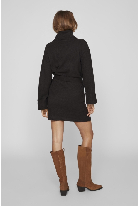 Vila virolfie l/s tie belt knit dress -