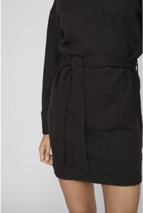 Vila virolfie l/s tie belt knit dress -