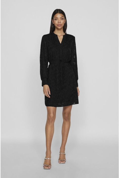 Vila viflema v-neck l/s short dress - no