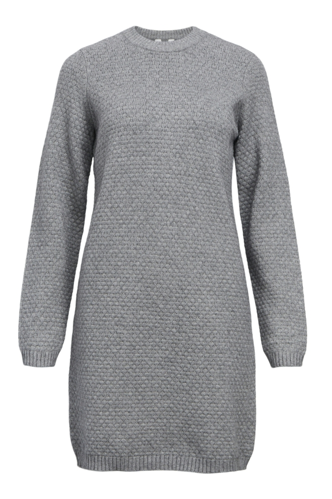 OBJFENYA RE L/S KNIT SHORT DRESS DI 23044633 Medium Grey Melange