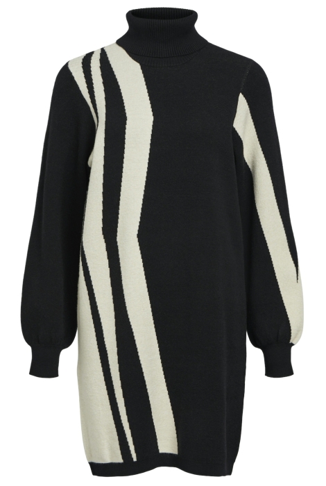 Object objray l/s knit rollneck dress aop