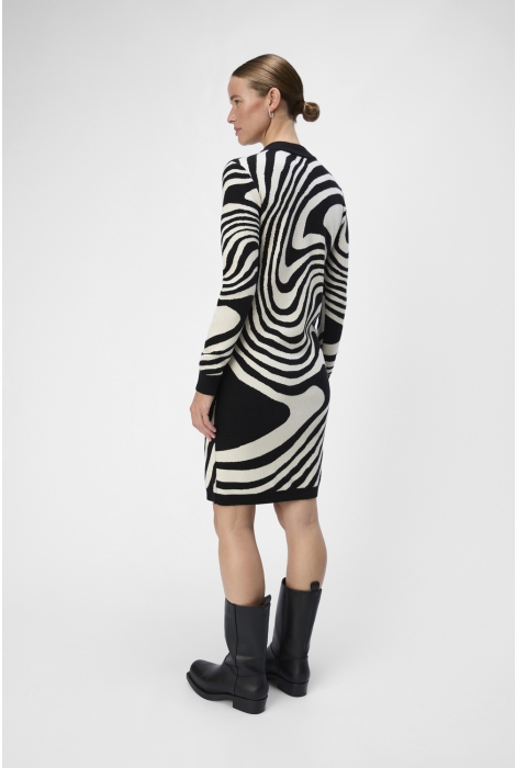 Object objray l/s knit dress aop noos