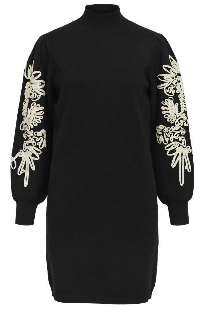 OBJJOANA L/S KNIT DRESS REP 23040086 Black/Sandshell