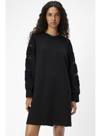 Object Jurk OBJDORINA LO L/S SWEAT DRESS 134 DI 23045815 BLACK