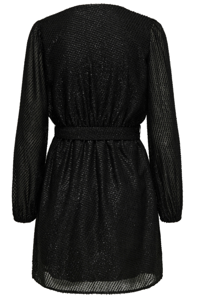 JDYROXY L/S V-NECK WRAP DRESS WVN 15335628 BLACK