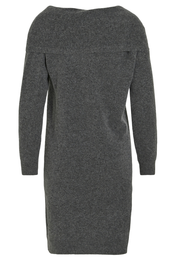 VIKENYA OFFSHOULDER SHORT KNIT DRES 14105980 DARK GREY MELANGE